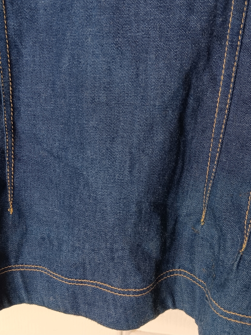 Vintage Megan Moore Size 6 One Button Women’s Denim Blazer Jacket Blue 80s - Picture 8 of 12